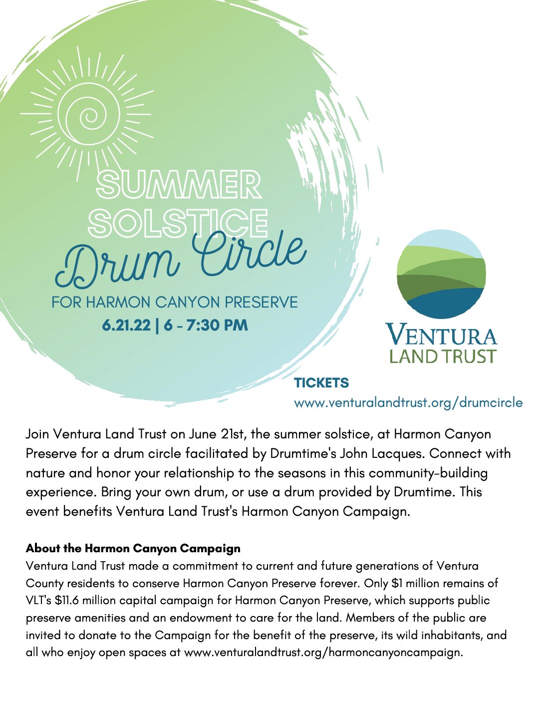8.5x11 Solstice Drum Circle Flyer